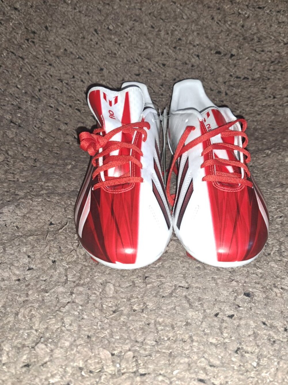 ADIDAS-F10 TRX FG Messi Soccer Cleats-White/Red/Black-Sz 8.5-NEW/NO BOX - Picture 3 of 9
